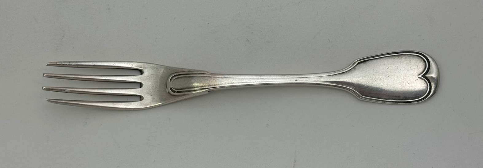 Early American S. Kirk Baltimore MD Coin Silver Fiddle Pattern Fork 10.15 Mark