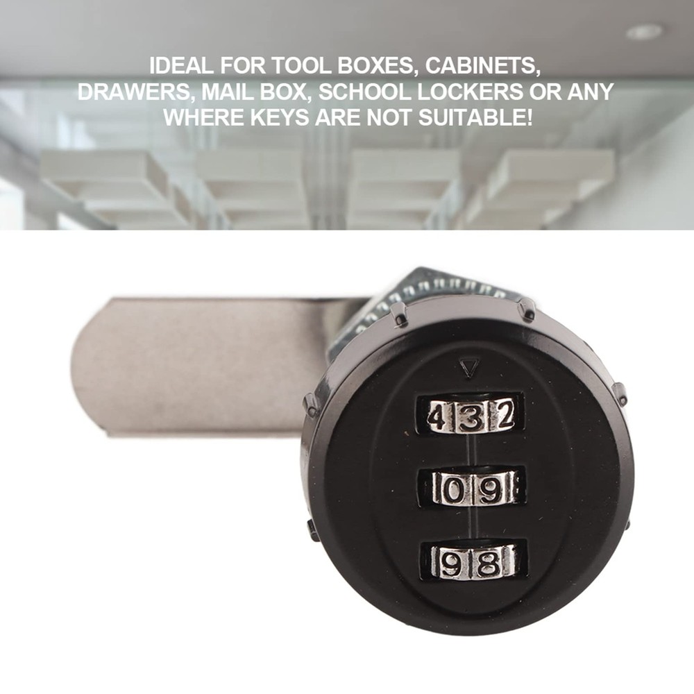 Combination Cam Lock 3 Digit Combination Latch Cabinet Combination Locks for ...