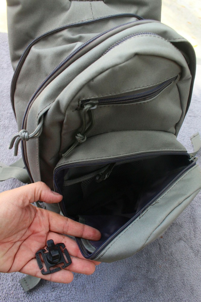 Small Light weight Day Back Pack Hydration backpack Molle Hook Loop Grey OS
