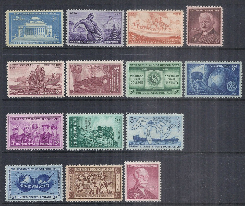 US, 1954-55 years full set , 14v, MNH