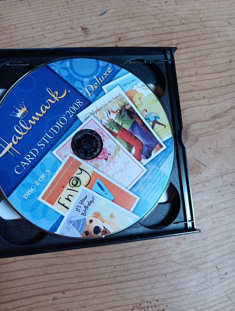 Hallmark Card Studio 2008 Deluxe Software Create Custom Cards + Scrapbook Studio