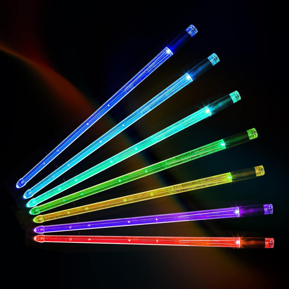 Color Changing Light-Up Drumsticks - Personalized 5A Electronic Pair