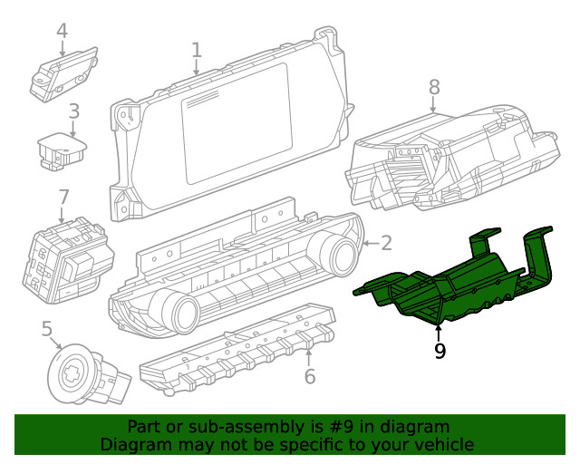 Genuine GM Head-Up Display Mount Bracket 84788484