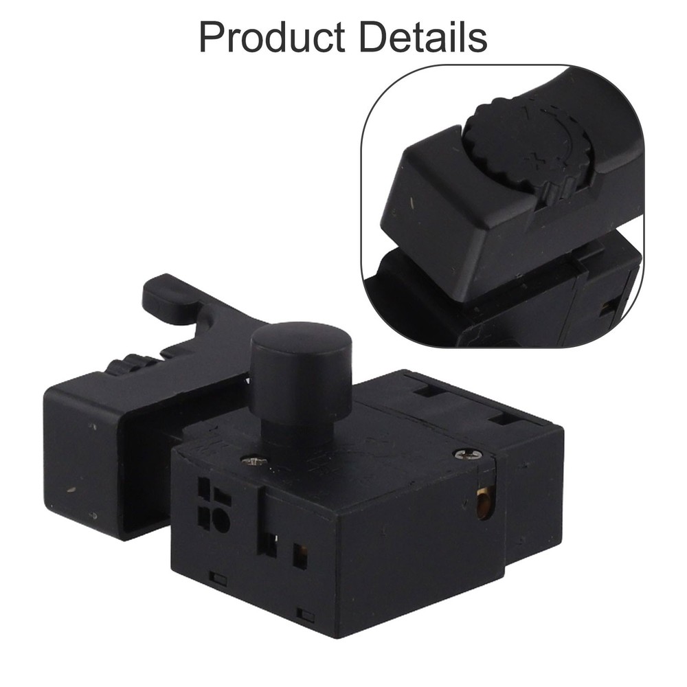 FA2-6/1BEK Black 6A 250V Electric Drill Speed Control Trigger Button Switch