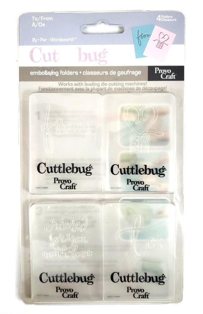 2006 Cuttlebug-Provocraft-Embossing Folders-To/From 4pc