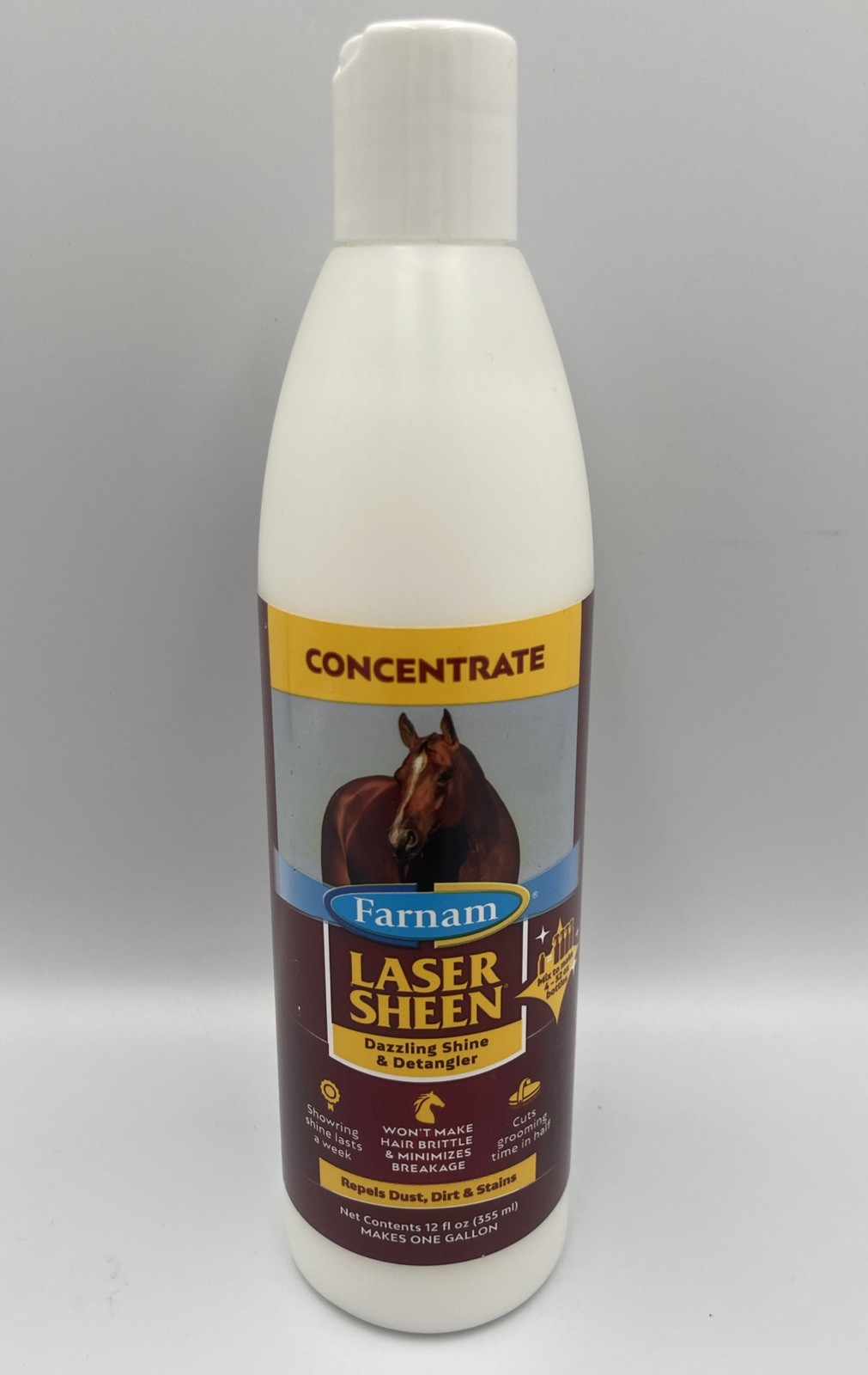 Farnam Laser Sheen Dazzling Shine & Detangler Concentrate 12 fl oz **NEW SEALED*