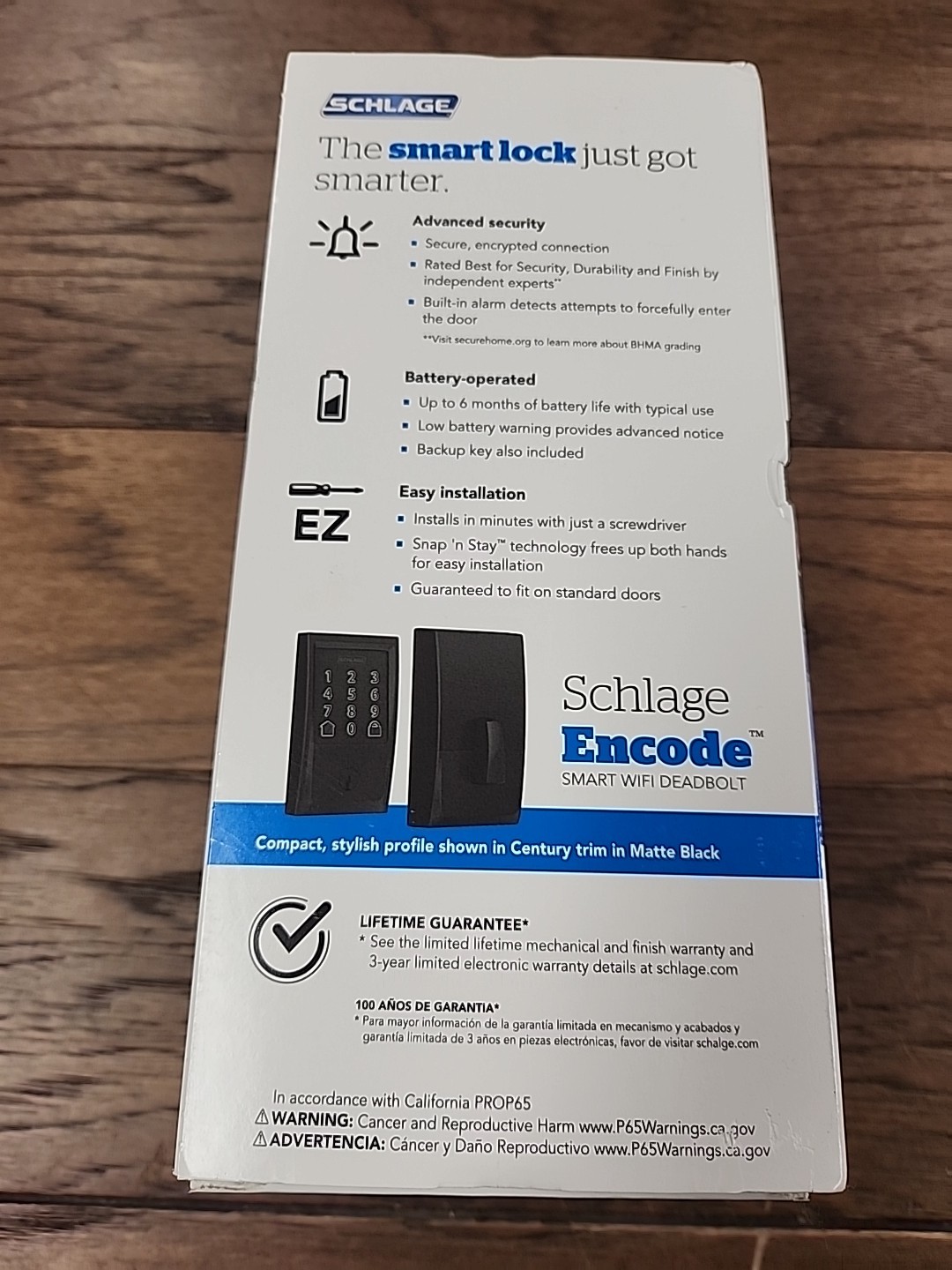 Schlage BE489WBVCEN622 Encode Smart Wifi Deadbolt Matte Black Brand New Sealed