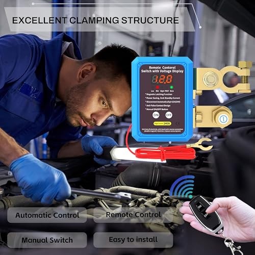 Kill Switch for Car with Led 12V 240A Disconnect Switch with LED Display