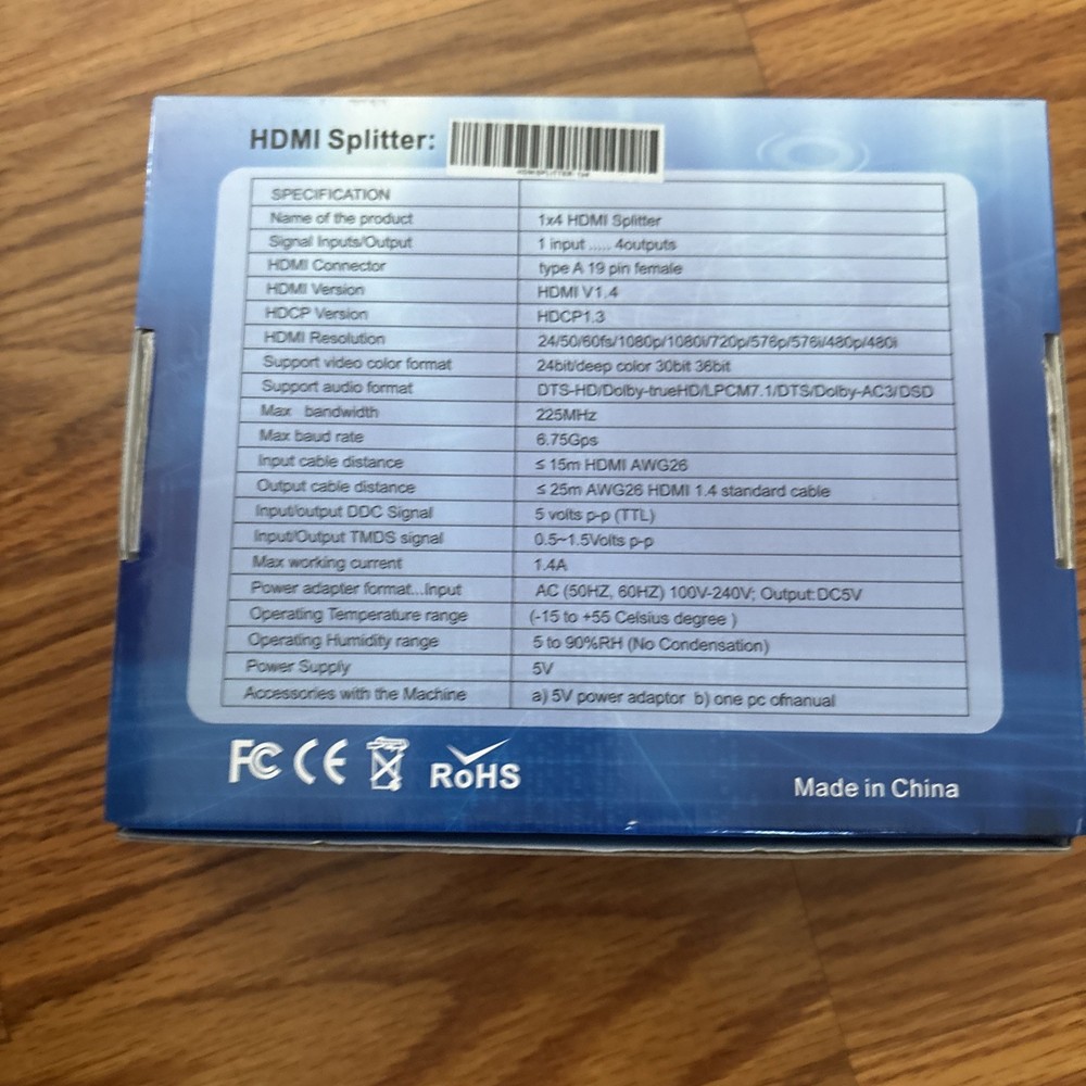 Wicked HD 1 X 4 HDMI Splitter