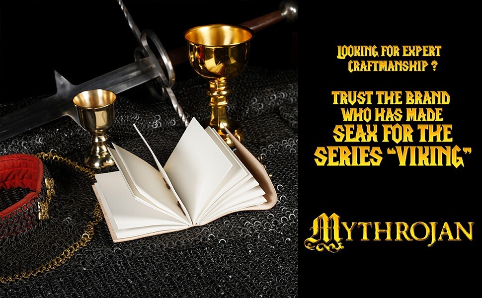 Medieval Leather Journal with Lockable Closure Diary Paper Notebook Book Brown