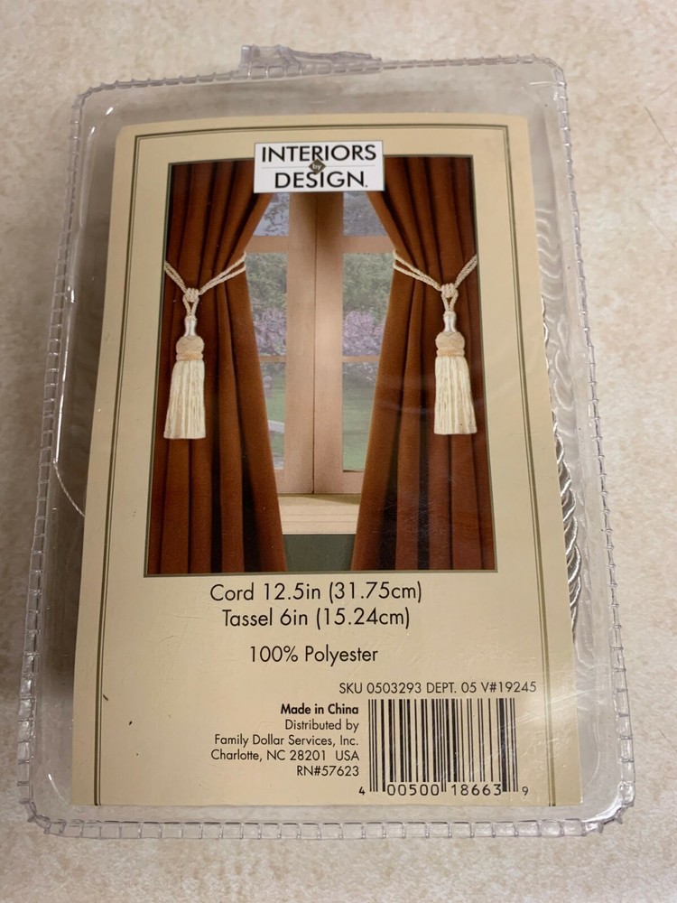 2 Tassel Tiebacks by Interior Designs NEW