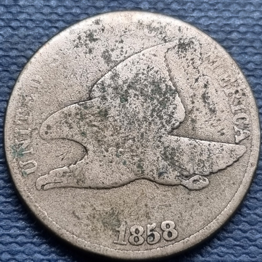 1858 Flying Eagle Cent 1c Circulated #101095