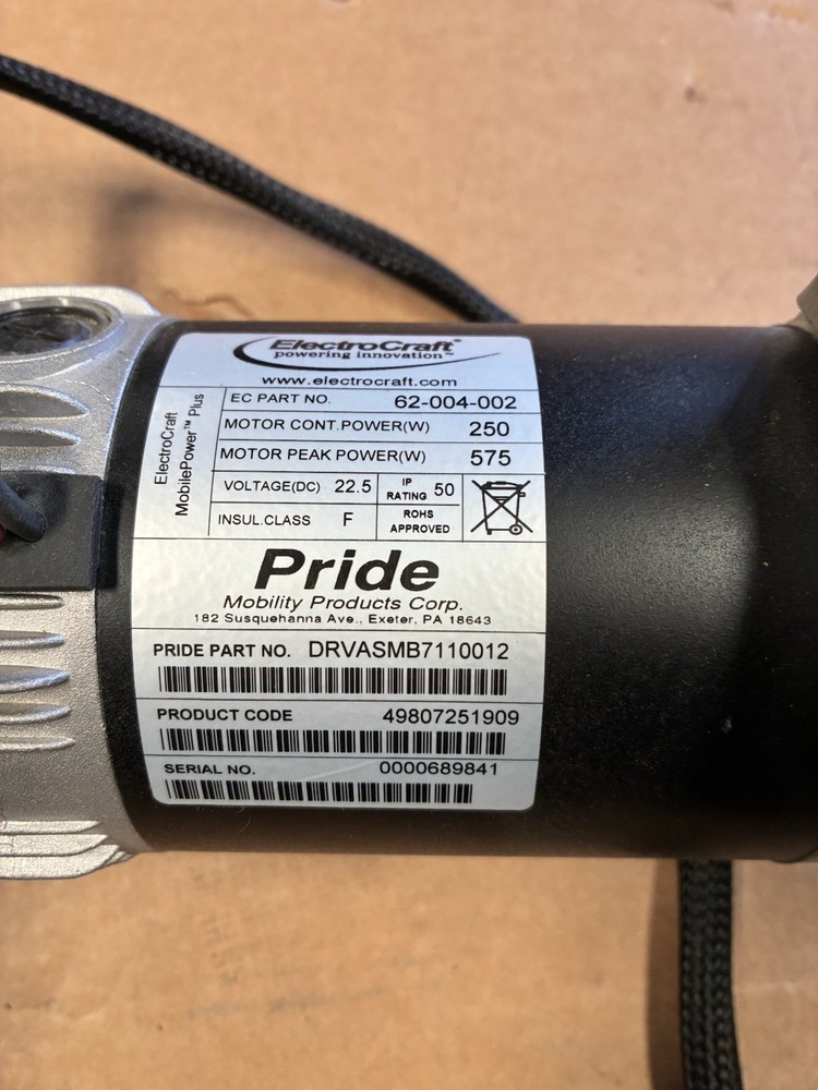 Pride Mobility Motor P/N DRVASMB7110012