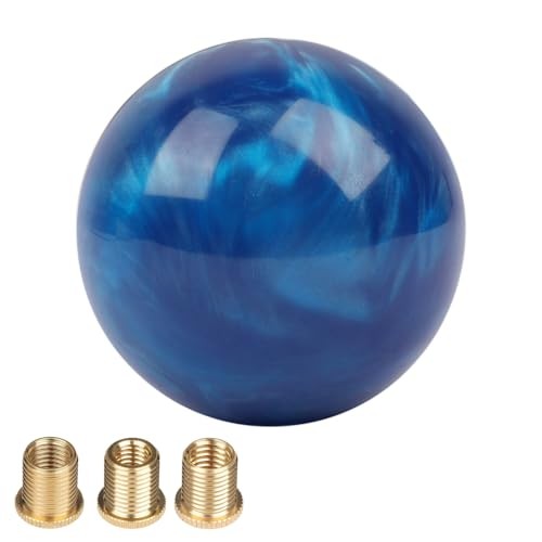 Round Ball Shift Knob Marble Style Universal Gear Shift Knob with 3 Blue