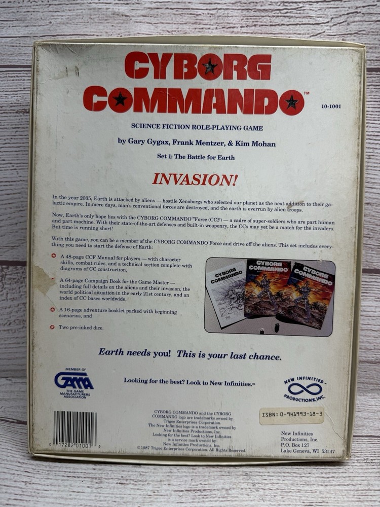 Cyborg Commando Sci-Fi RPG Game Set 1 The Battle For Earth Complete Role Playing