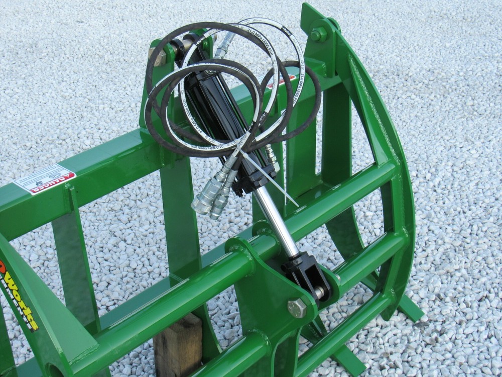 48" Root Rake Clam Grapple Attachment Fits John Deere Compact Tractor Loader