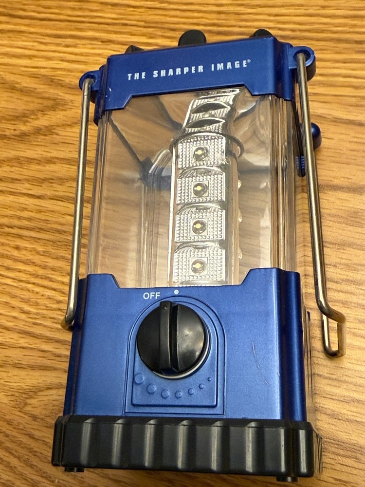 Sharper Image LED Lantern w/ Compass & Dimmer Adjustable Brightness AA Battery