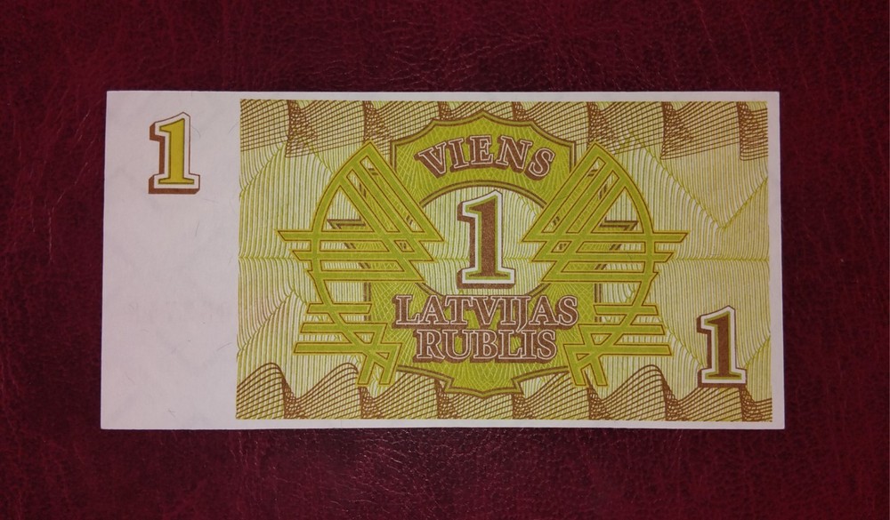 Latvia 1 rubles banknote,1992year (unc)