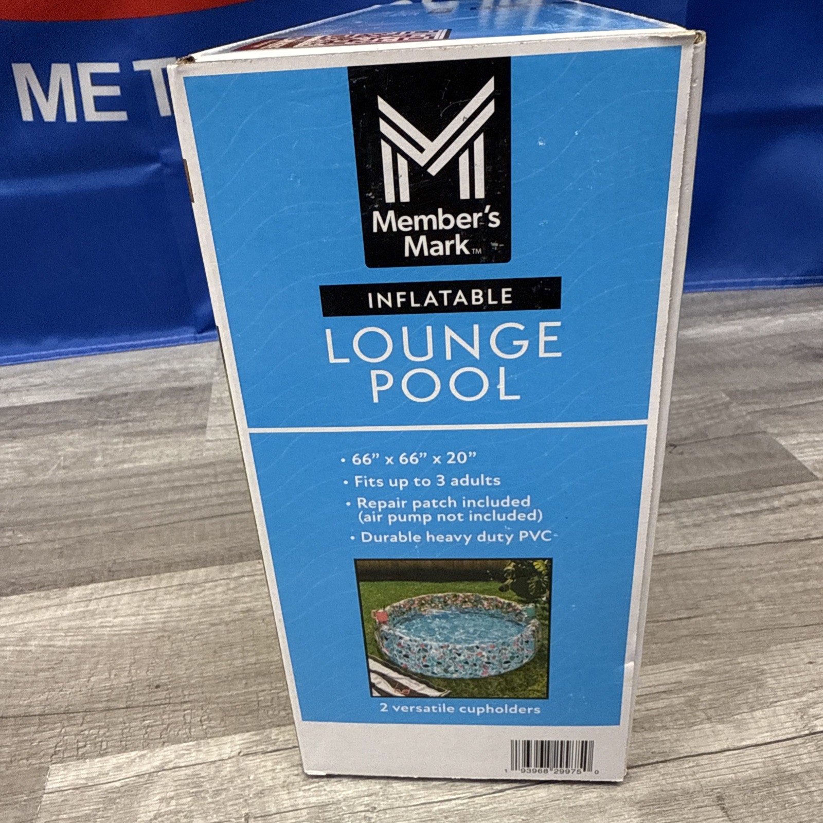 Member's Mark Inflatable Lounge Pool with Cup Holders, Terrazzo