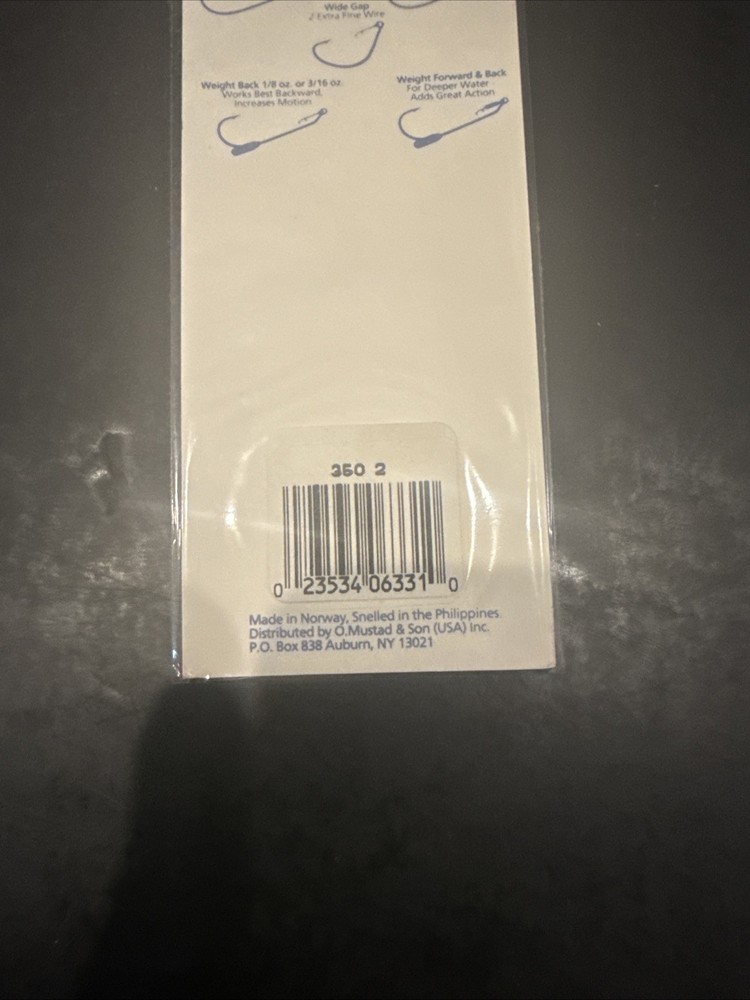 Mustad Ref 350 Size 2 8 Lb Test Aberdeen 5 Per Pack
