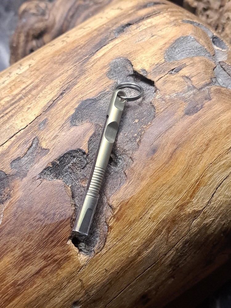 EDC Anodized Titanium Keychain Tweezers