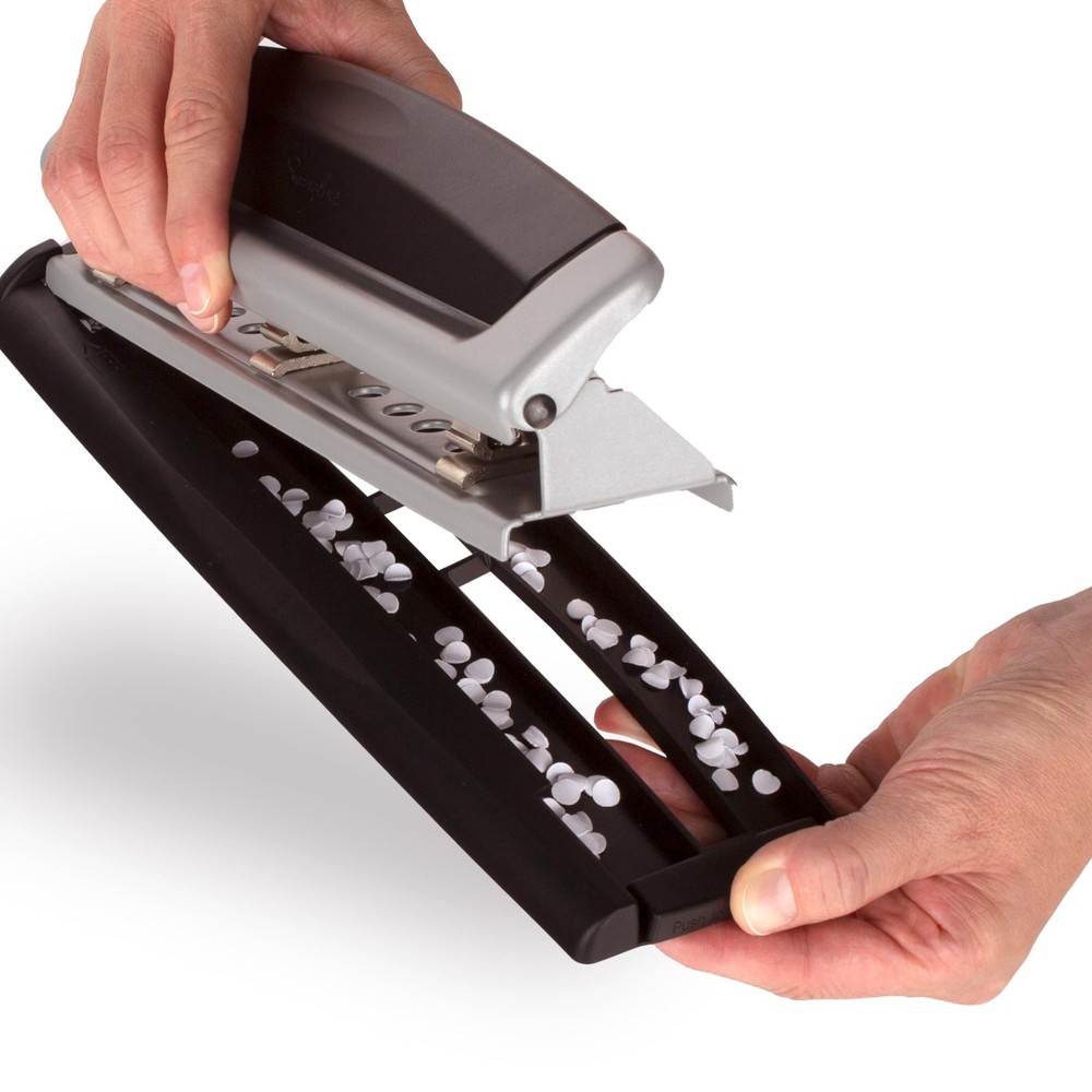Swingline 3 Hole Punch, 10 Sheet Capacity Three Hole Puncher 3 Ring, Adjusta...