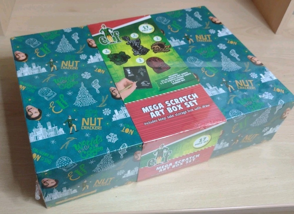 Elf Mega Scratch Art Box Set Inc Keep Sake Storage Box (New & Sealed)