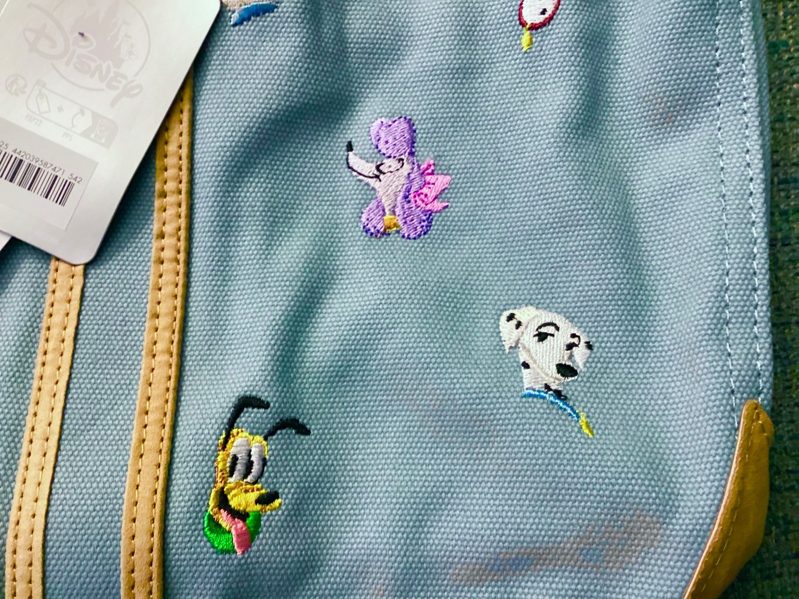 2026 DISNEY THE DISNEY STORE EST 1987 DOGS LARGE CANVAS TOTE BAG & LAPEL PIN SET