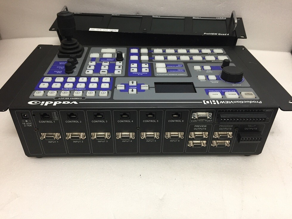 Vaddio ProductionView HD Camera Switch Control Console W / PREVIEW QUAD 4