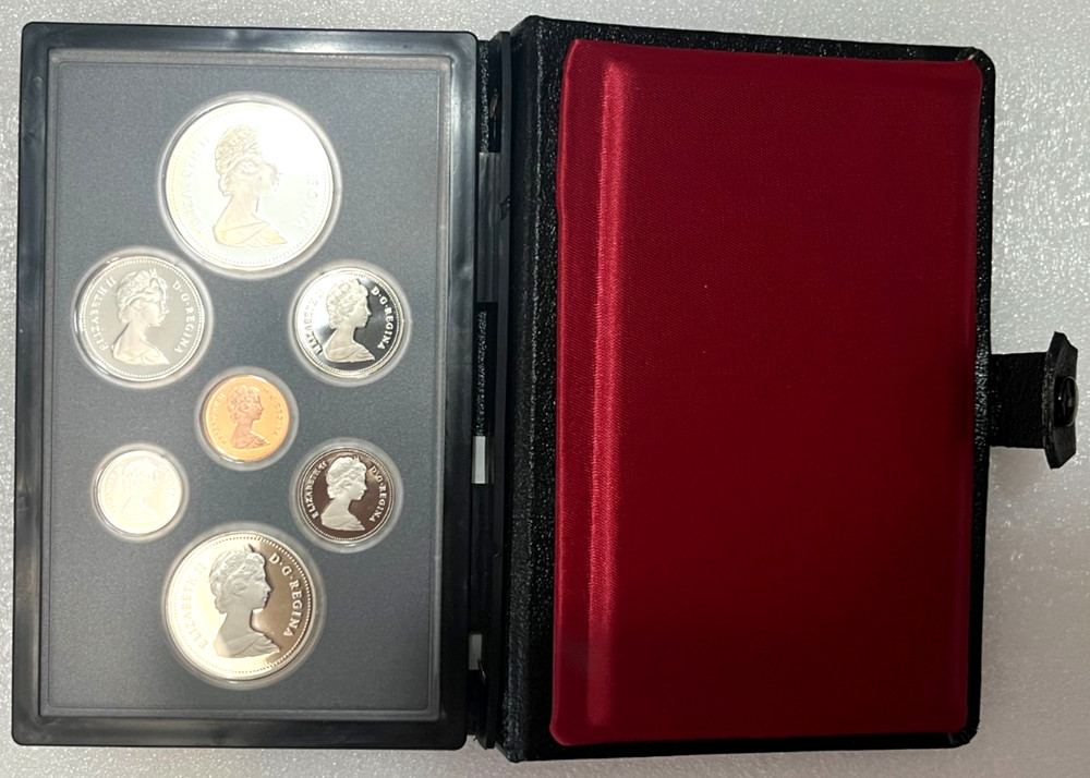 Canada Double Dollar 1981 Proof Set w/ Silver $1 Trans-Canada Railway