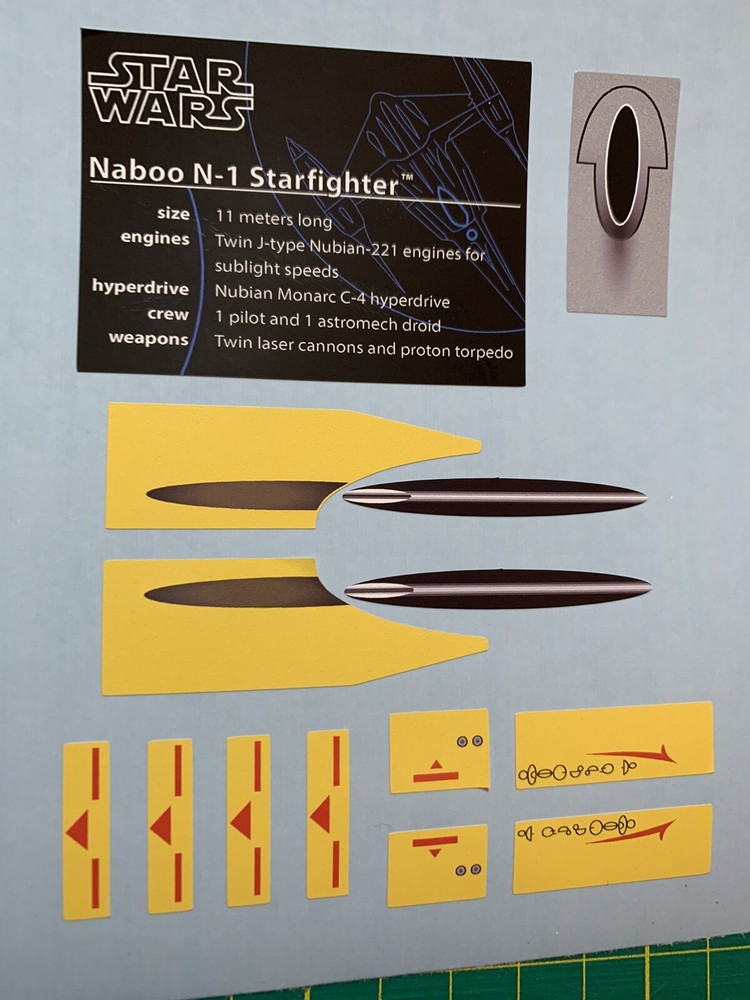 Custom Replacement Stickers for Star Wars UCS Naboo Starfighter 10026