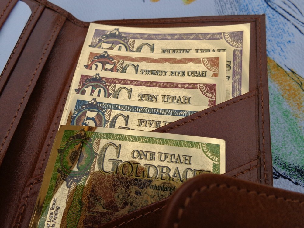 Custom Brown Leather GoldBack Wallet