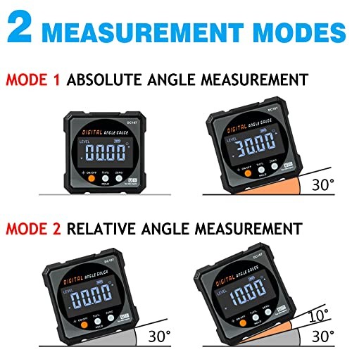 Digital Angle Finder with Electronic Laser - 4-side Strong Magnetic Angle