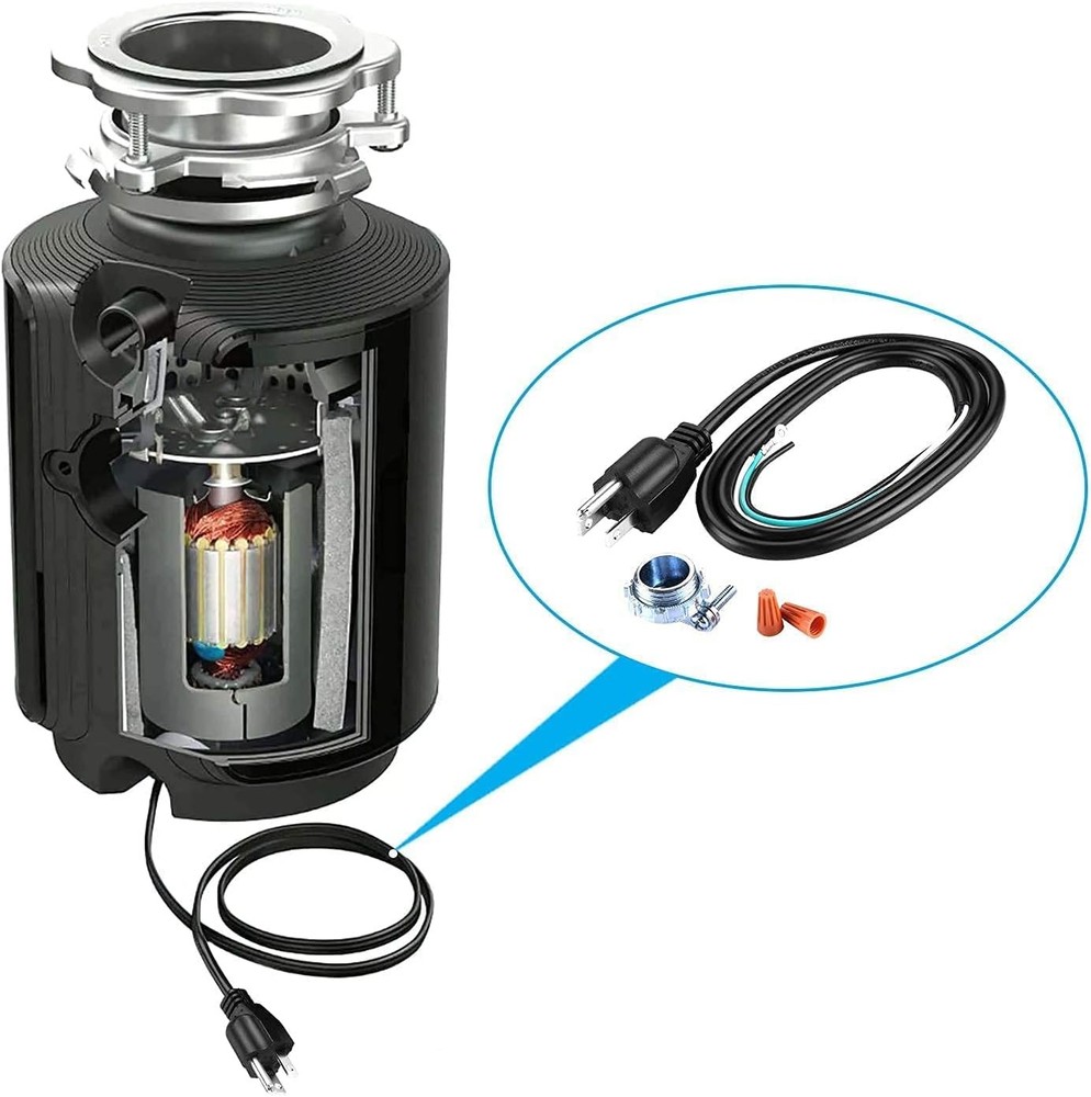 HK Bundle - 2 Items Garbage Disposal Air Switch Kit with Power Cord Kit