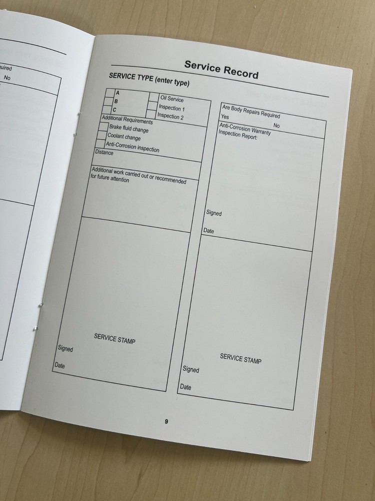 Mazda CX70 Service History Book Blank