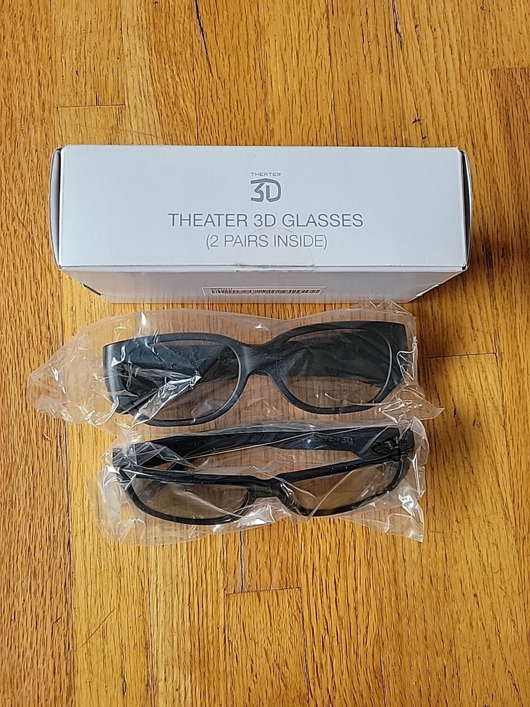 Vizio 3D Theater Glasses (2)pk NEW