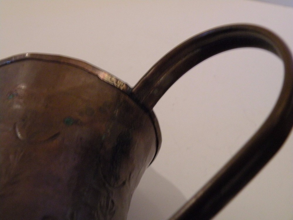 ALT119 MIDDLE EASTERN COPPER JUG EWER 7" HIGH