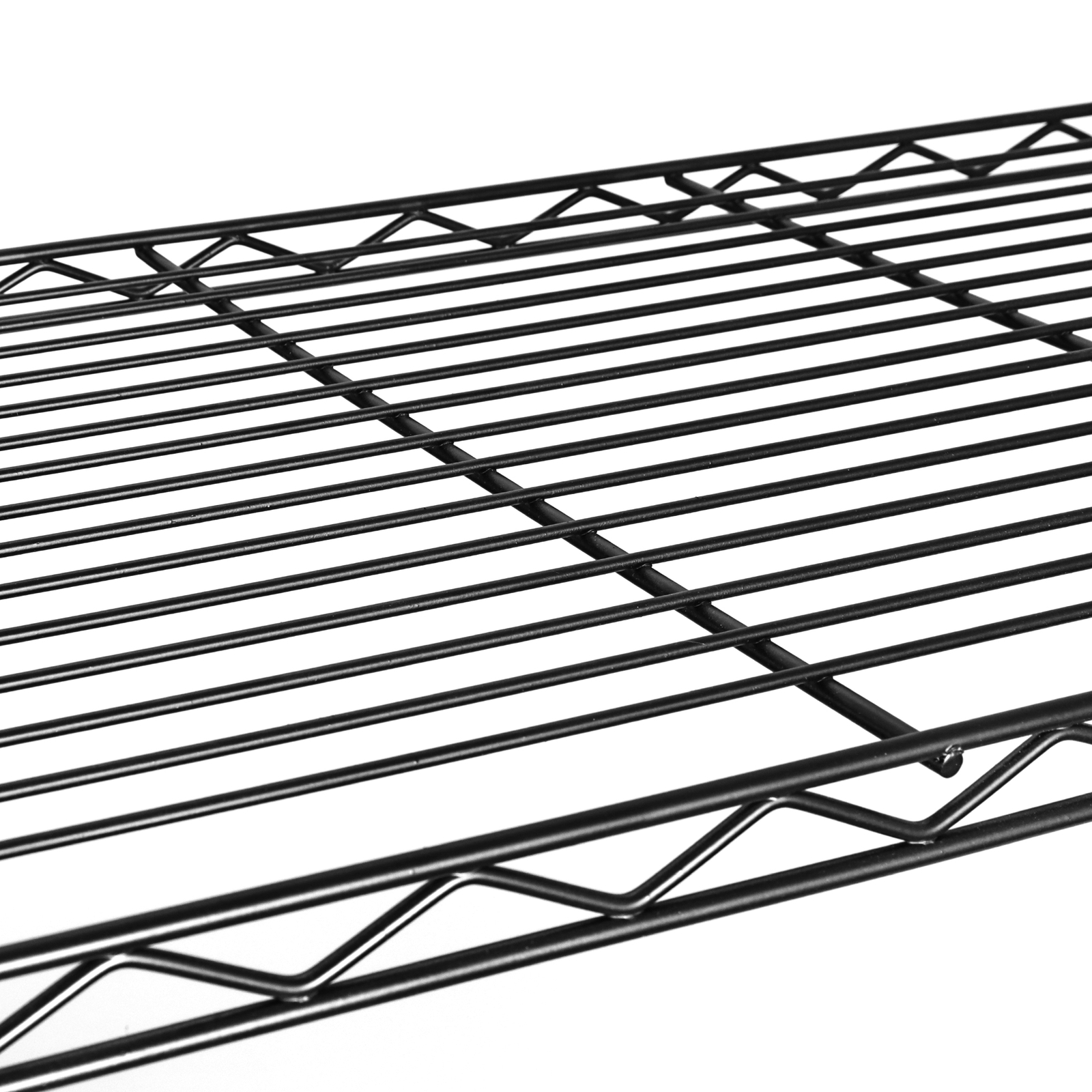 4-Tier Metal Wire Shelf Rack Storage Shelving Unit Organizer for Kitchen Black