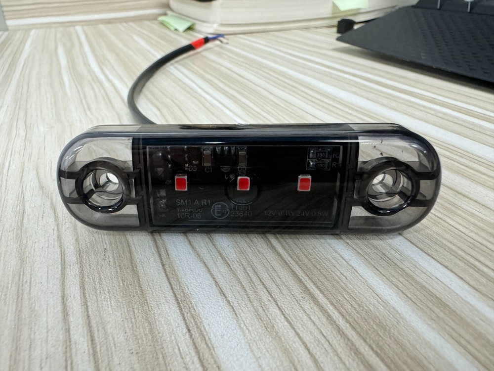 2 Pcs Led Red Side Tail Marker Lights 12v 24V Indicator Caravan Motorhome E9