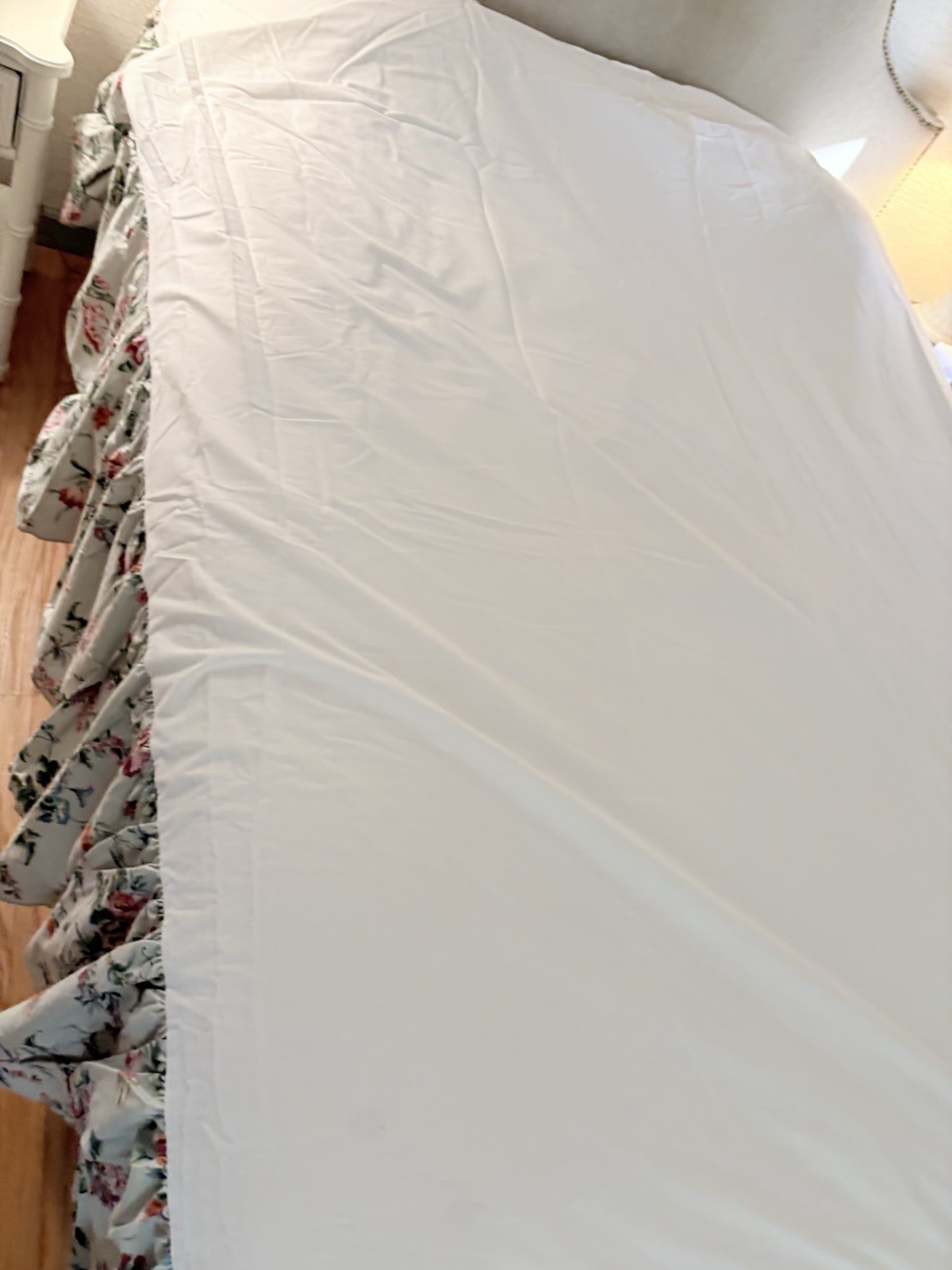 Ralph Lauren Toulouse King Bed Skirt Dust Ruffle - Pewter Excellent