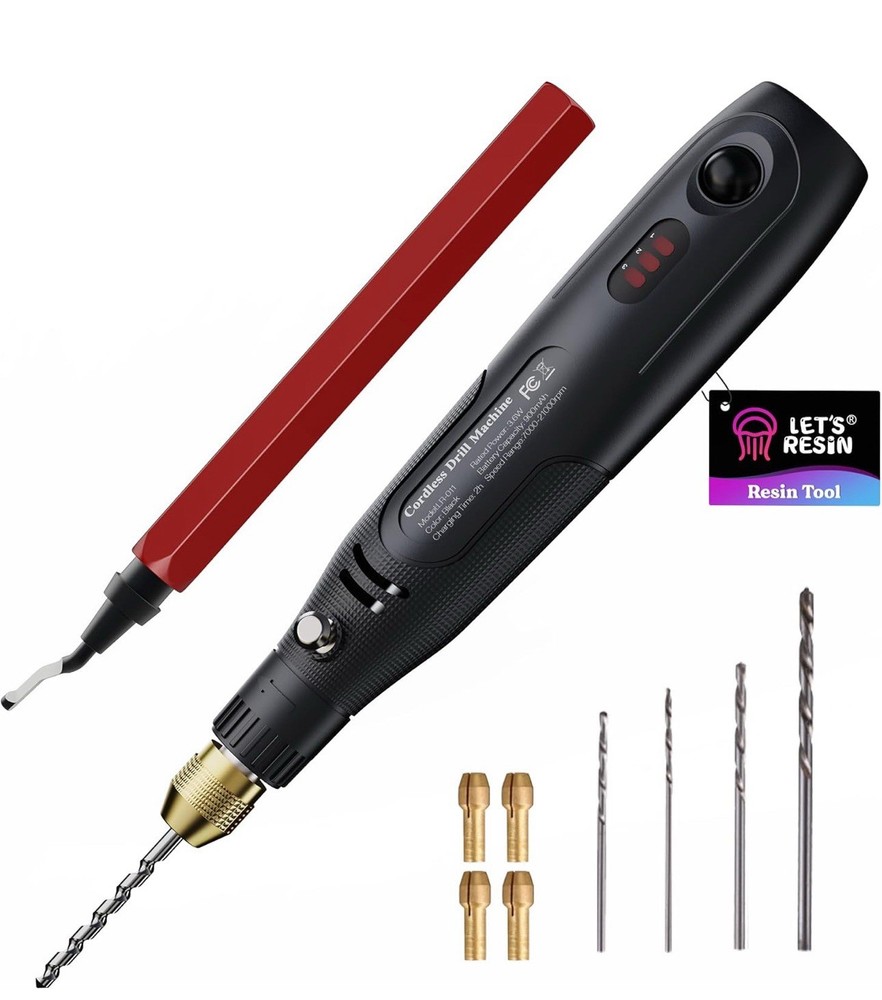 Cordless Resin Drill: 3-Speed Adjustment Rechargeable
