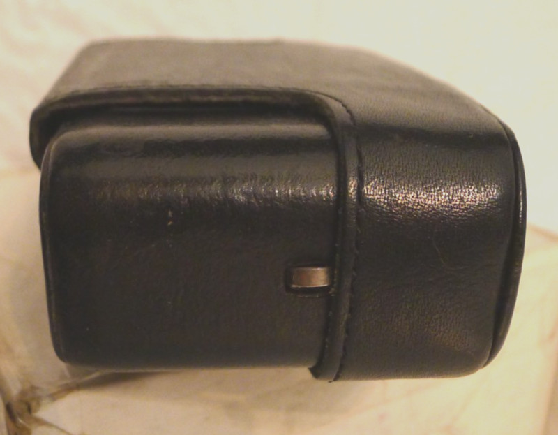 Minox 35 Snap Close Fitted Black Leather Camera Case with Wrist Strap EE