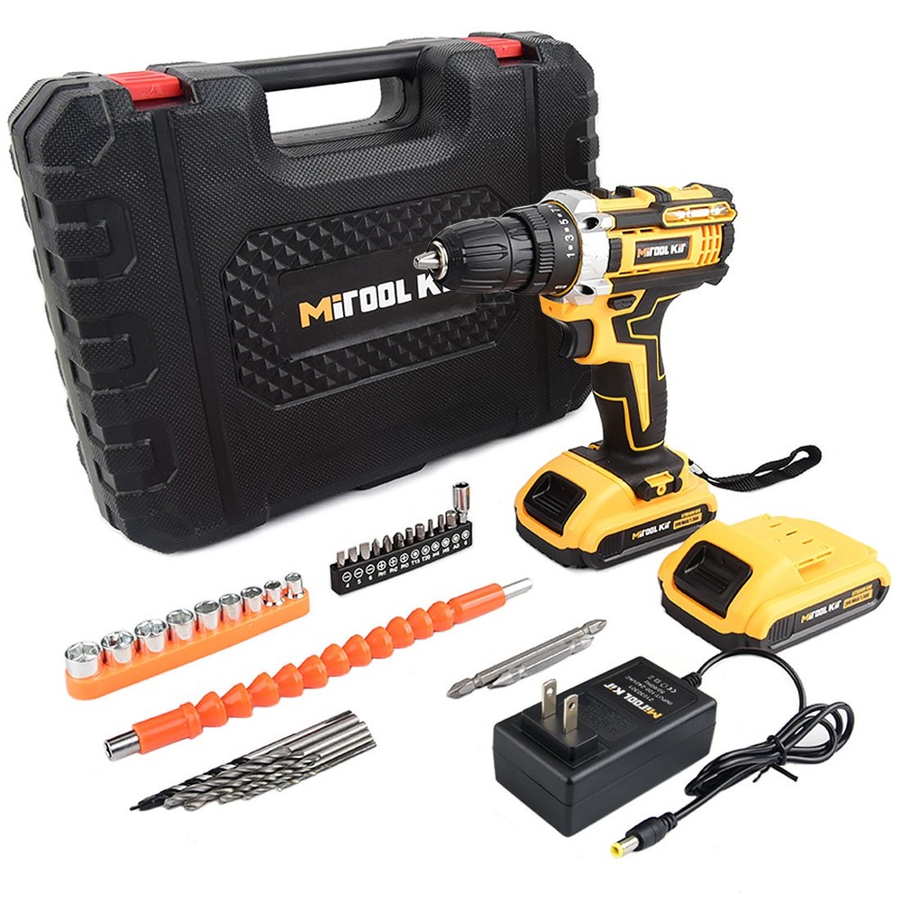 20V Electric Screwdriver Rechargeable Kit Cordless Drill Drill Driver Bits Set