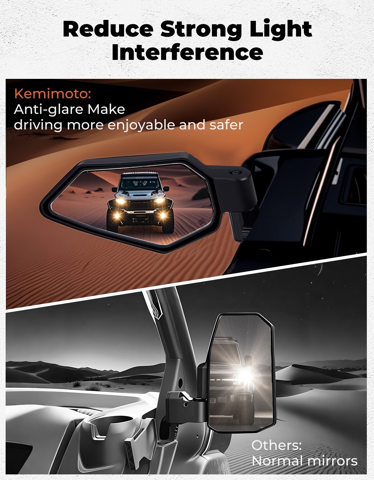 UTV X3 Side Mirrors Spring Back Feature for 2017-2025 Can Am Maverick X3& X3 Max