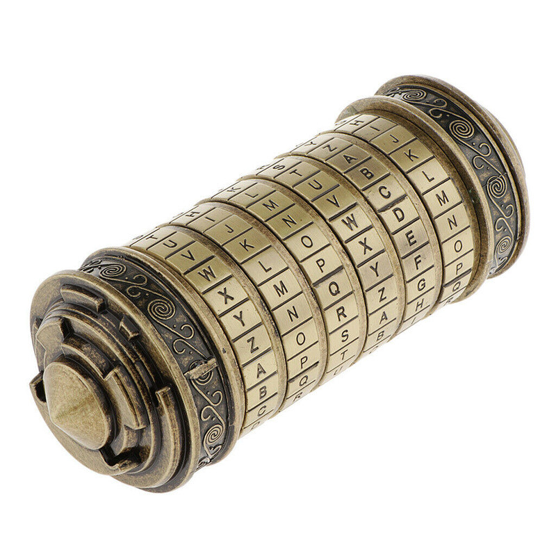 Pure Copper Da Vinci Code Lock Escape Password Props Creative Gift