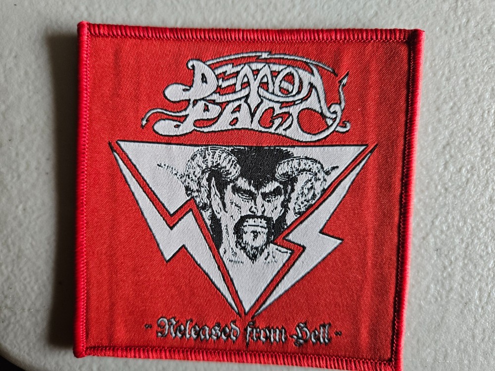 DEMON PACT, SEW ON RED BORDER WOVEN PATCH