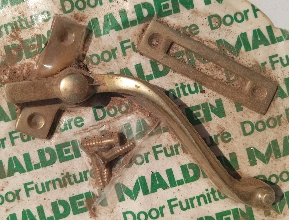 Vintage brass Olde Victorian Window Handle Security latch lock security