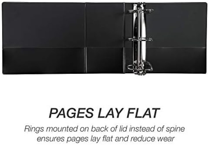 Durable 6-Inch 3-Ring Binder - Locking D-Ring & 100% Recycled Chipboard - 2 Pack