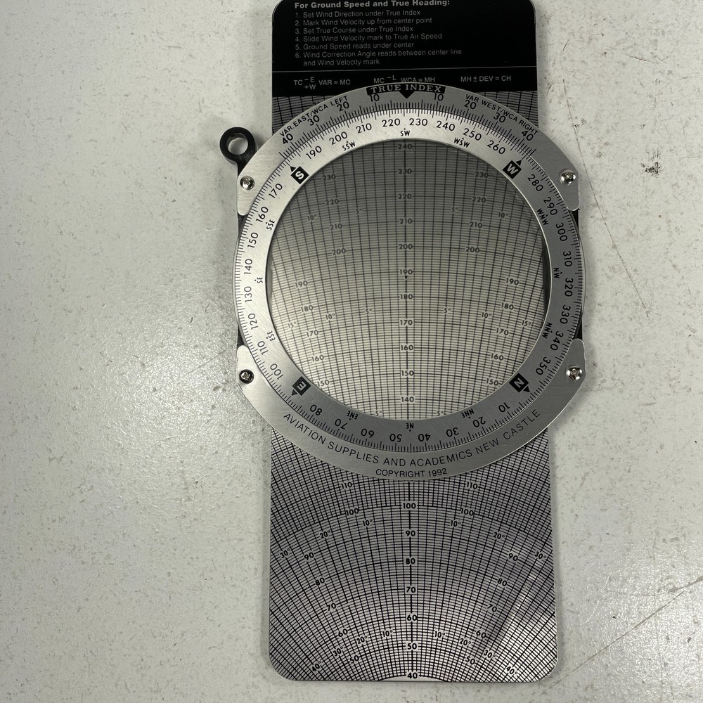 ASA E6-B Metal Flight Computer ASA-E6B 1992 w/ Case BENT