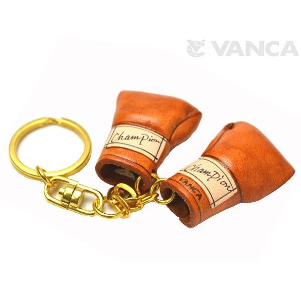 Boxing Globe Leather Keychain(L)